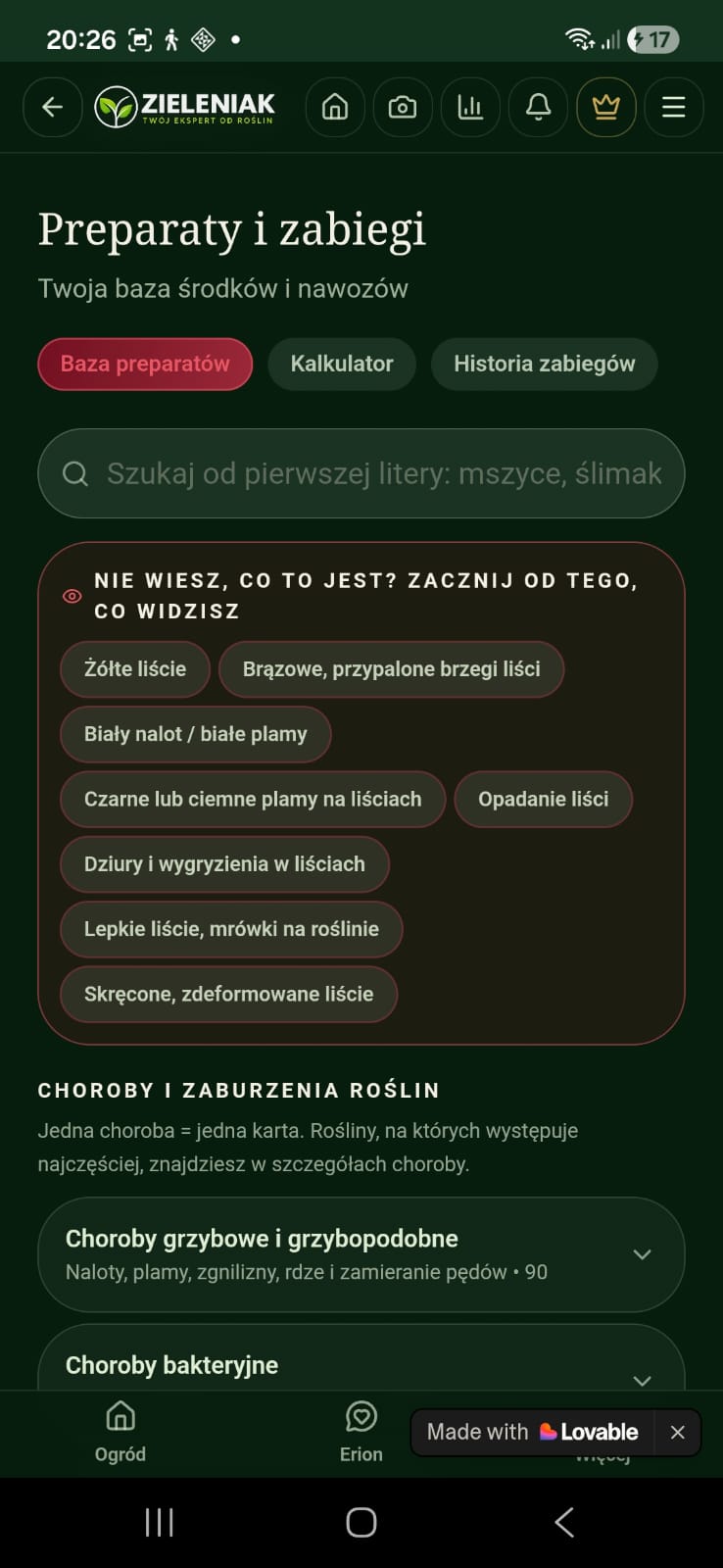 Baza preparatów i zabiegów